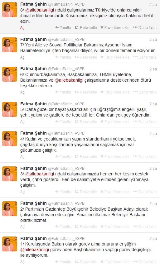 Fatma Şahin twitter'dan 'hellalik' istedi