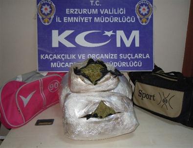 Erzurum’da Esrar Operasyonu