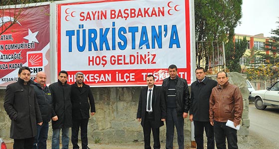 Erdoğan için ilginç afiş!