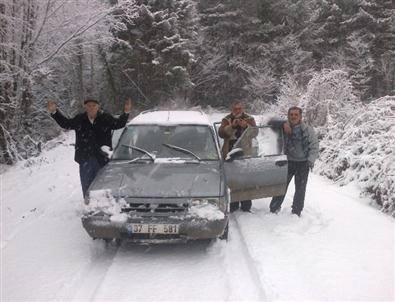 Kastamonu'da Kar Yağışı Etkili Oluyor