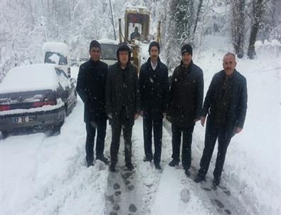 Başkan Emeksiz Kar’la Mücadele  Çalışmalarını Yerinde İnceledi