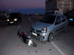 Motosiklet İle Otomobil Çarpıştı: 1 Yaralı