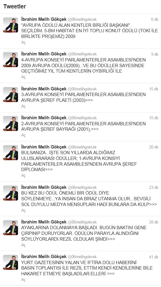 Melih Gökçek: Hadi bunlara da kulp bulsanıza