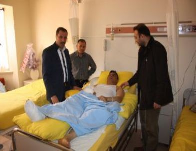 Ak Partili Başkanlardan, Üzümören Belediye Başkanı Çağlar'a Geçmiş Olsun Ziyareti