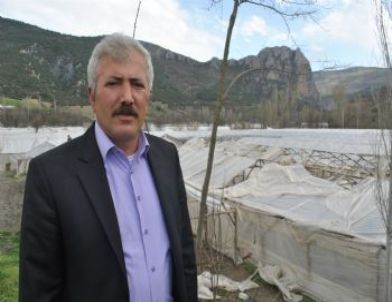 Amasya’da Şiddetli Fırtına Seraları Vurdu