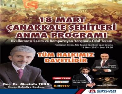 Sincan Belediyesi’nden 18 Mart Çanakkale Şehitlerini Anma Programı