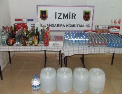 İzmir’de Jandarmadan Kaçak İçki Operasyonu