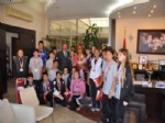 Şampiyon Öğrencilerden Başkan Altungün’e Ziyaret