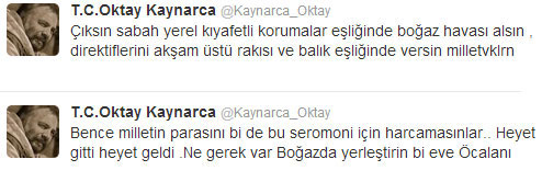 Oktay Kaynarca: Öcalan'ı Boğaz'a yerleştirin
