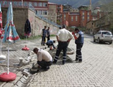 Şemdinli Belediyesin’den Parke Taşı Döşemesi