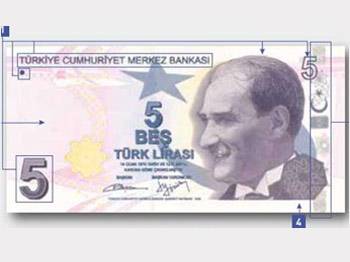 5 Liralık banknotların rengi değişti