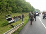YAŞAR YAZıCı - Cenazeye Giderken Yoldan Çıkan Otomobil Kaza Yaptı
