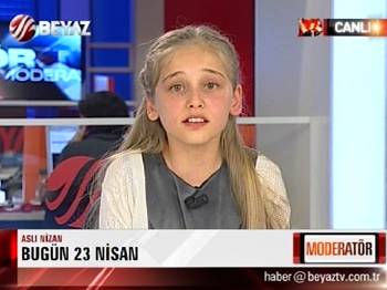 Beyaz TV haber bültenini çocuk sundu
