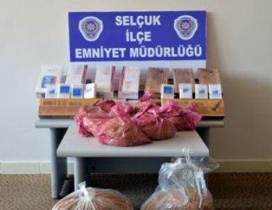 Selçuk'ta Kaçak Sigara Satıcısı Yakalandı