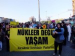 Taksim'de Çernobil Protestosu