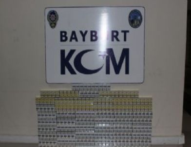 Bayburt'ta 550 Paket Kaçak Sigara Ele Geçirildi