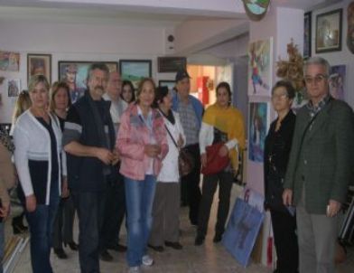 Güzelbahçe Resim Gönüllüleri, Ödemişli Ressam Kasap'ı Ziyaret Etti