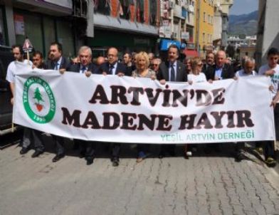 Artvin’de 'madene Hayır' Mitingi Düzenlendi