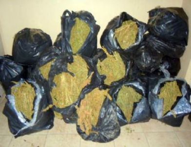 Kum Yüklü Kamyonda Esrar Çıktı