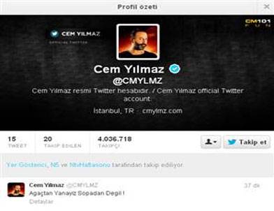 Cem Yılmaz'dan 'Gezi Parkı' tweeti