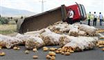 Aksaray'da Patates Kamyonu Devrildi