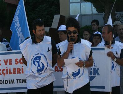 Didim Devlet Hastanesinde Çalışan Ses Üyeleri Greve Gitti