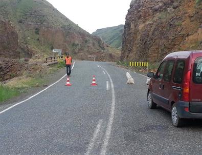 Kağızman - Erzurum Yolu Trafiğe Kapatıldı