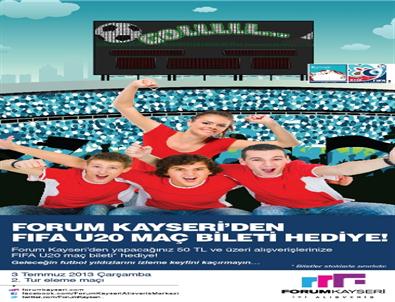 Forum Kayseri’de Alışveriş Yapanlar U-20 Maç Bileti Kazanıyor