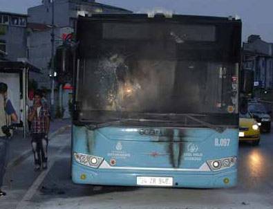 Halk otobüsüne molotoflu saldırı
