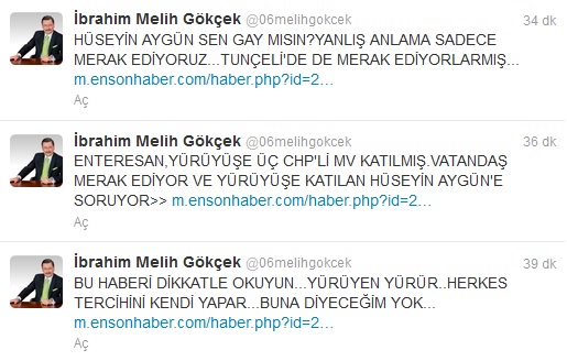 ''Hüseyin Aygün sen gay misin?''