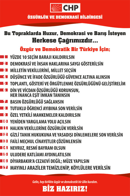 Kılıçdaroğlu'ndan 17 maddelik çağrı