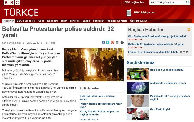 BBC'nin çifte standartlı gösteri haberi
