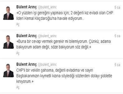 Başbakan Yardımcısı Arınç'tan Chp'li Yıldıray Sapan'a Tepki