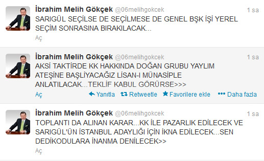 Gökçek bombanın fitilini ateşledi