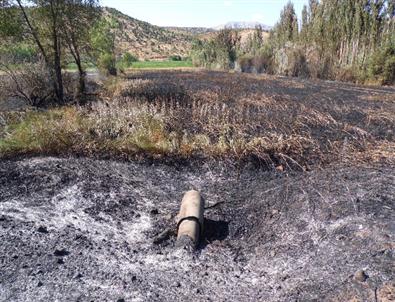 Gölbaşı’da Ekili Araziler ve Meyve Bahçeleri Yandı