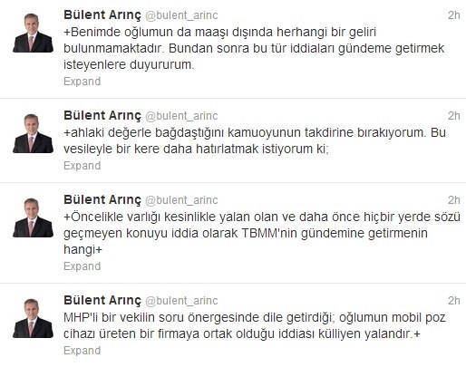 Bülent Arınç'tan MHP'li Türkkan'a sert tepki