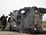 GÜLYAZI - Askeri araç devrildi: 12 yaralı