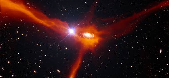 Gaz yutmaya bayılan kuasar bulundu