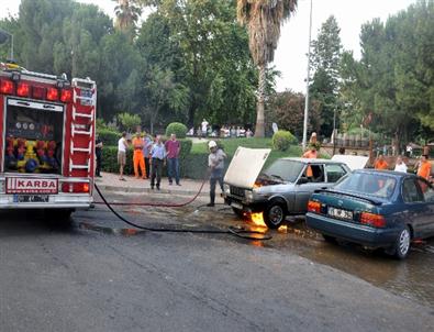 Lpg’li Otomobil Korkulu Anlar Yaşattı