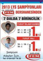 LYS - Tatvan Fem’den 7 Dalda 7 Birincilik