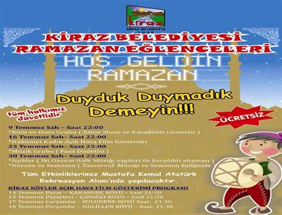 Kiraz Belediyesi’nden Her Salı Ramazan Eğlencesi