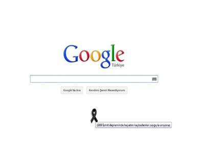 Google'da Marmara Depreminde Hayatını Kaybedenler Anısına Siyah Kurdele