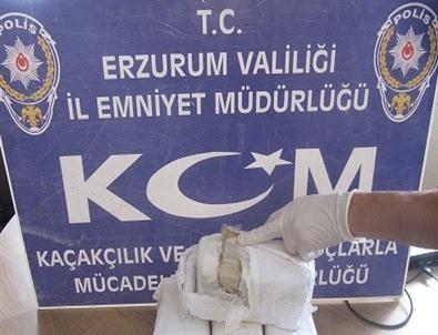 Erzurum’da Yolcu Otobüsünde 4 Kilogram 563 Gram Eroin Yakalandı