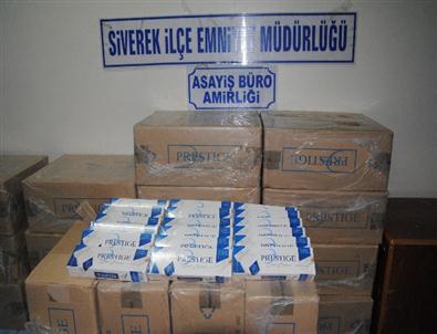 Siverek'te 8 Bin 770 Paket Kaçak Sigara Ele Geçirildi