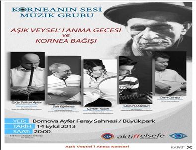 Aşık Veysel Anma Gecesi ve Kornea Bağışı