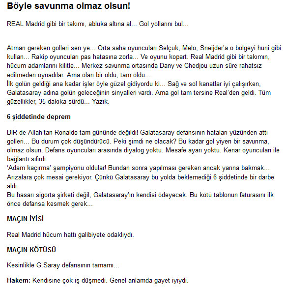 Usta kalemler dünkü maç için ne dedi?