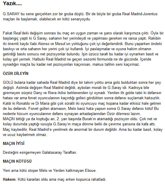 Usta kalemler dünkü maç için ne dedi?