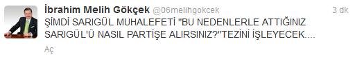 Gökçek, CHP'nin Sarıgül planını ortaya çıkardı