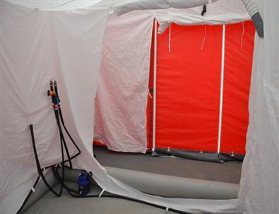 Viranşehir Devlet Hastanesi Bahçesine Kimyasal Saldırı Tespit Çadırı Kuruldu