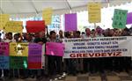 TAŞERON FİRMA - Elazığ'da Maden İşçileri Eylem Yaptı